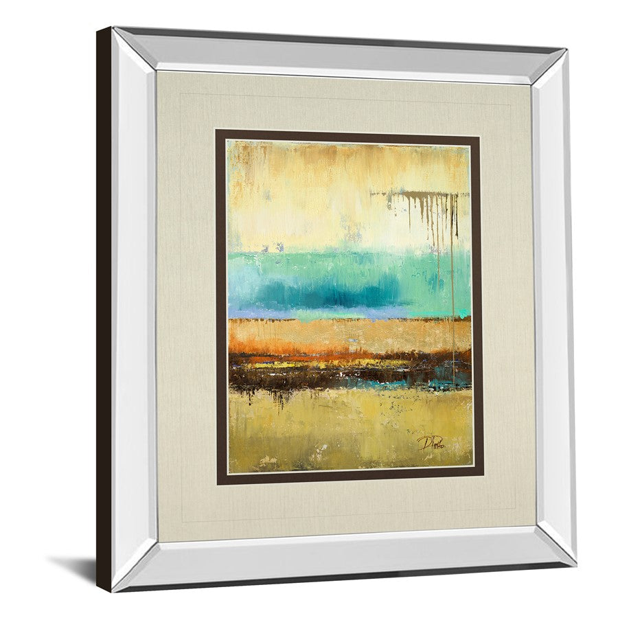 Classy Living Rain I Wall Art 34x40in | Contemporary Abstract Mixed Media with Mirrored Frame | Living Room & Bedroom Decor | 3 x 34 x 40 | Model DM5462MF