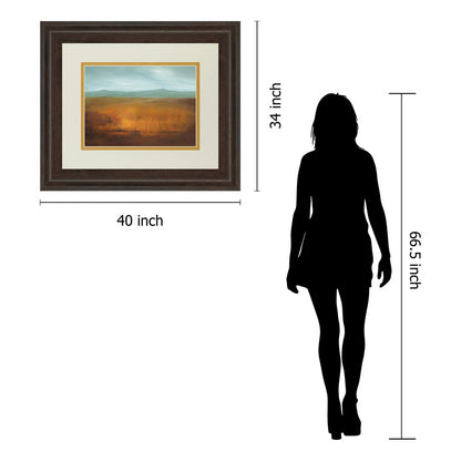 Classy Living Last Light Wall Art 40x34in | Transitional Cinnamon Mocha Framed Landscape | Living Room, Bedroom & Office Decor | 1 x 40 x | Model DM5468
