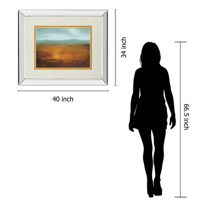 Classy Living Last Light 40x34in Wall Decor | Transitional Mirrored Frame and Double-Matted Art | Living Room, Bedroom & Office | 3 x 40 | Model DM5468MF