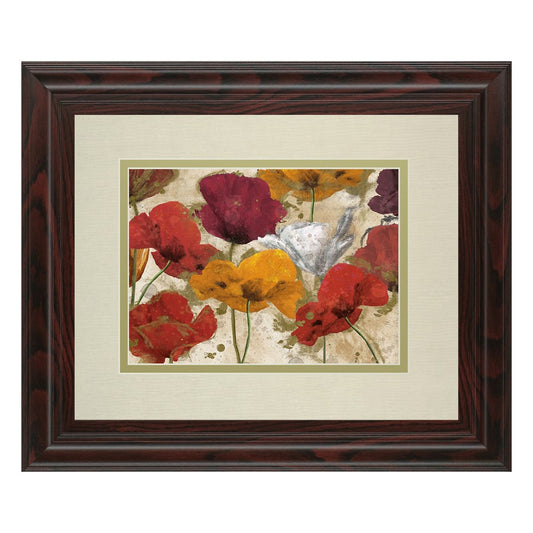 Classy Living Floral Symphony 40x34in Wall Art | Transitional Multicolor Floral on Neutral Backdrop | Living Room & Bedroom Decor | 40 x 34 | Model DM5469