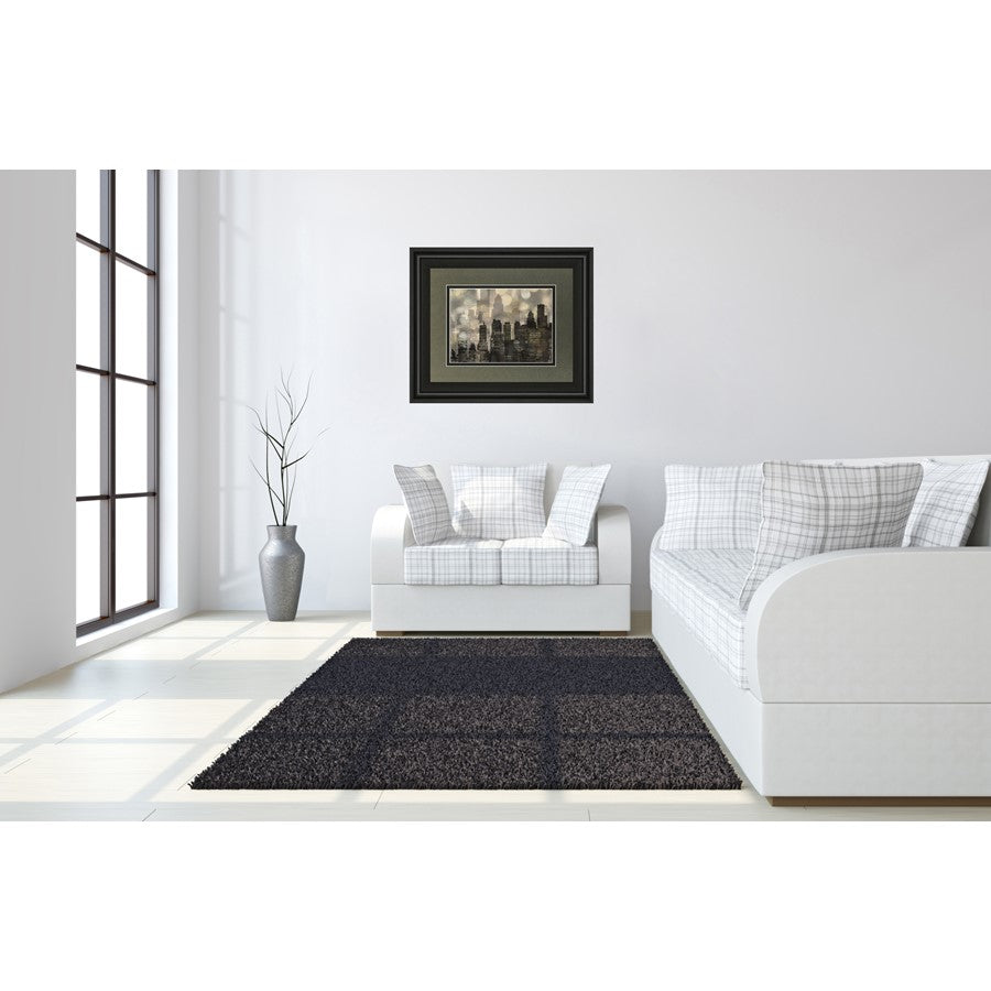 Classy Living City Lights Wall Art 40x34in | Transitional Multicolor Cityscape on Paper | Living Room & Office Decor | 40 x 34 x 1 in | Model DM5470