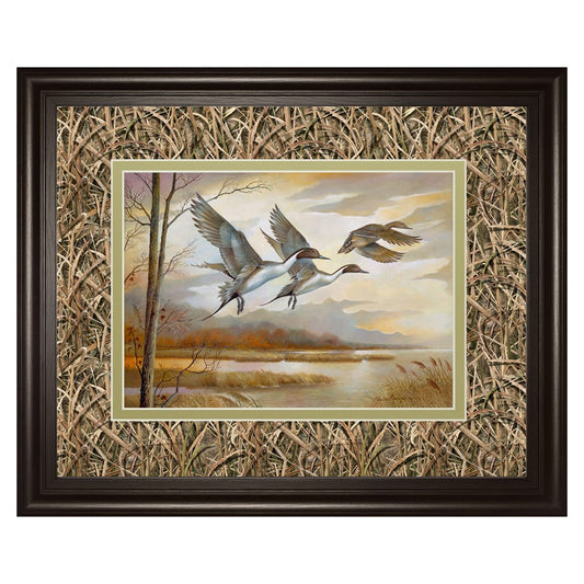 Classy Living Wild Harmony Wall Art 40x34in | Traditional Brown MDF Frame with Glass | Living Room & Office Decor | 1 x 40 x 34 in | Model DM5474