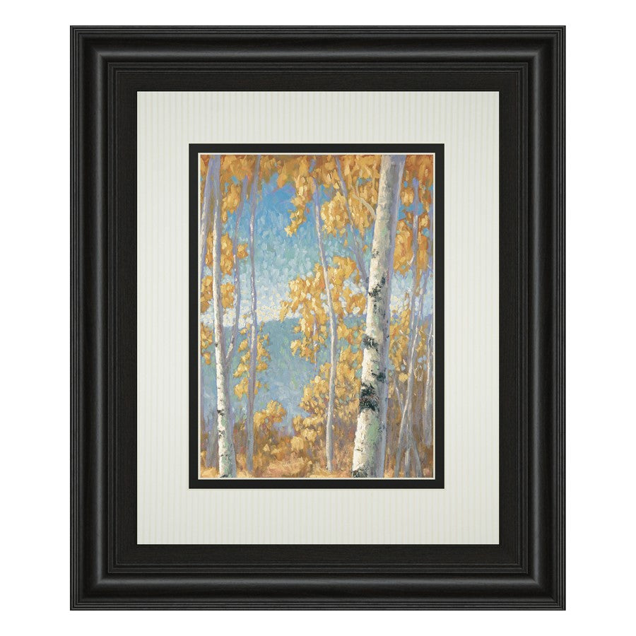 Classy Living Honey Birch II 34x40in Wall Art | Transitional Framed Print in Midnight Aura MDF Frame | Living Room & Bedroom Decor | 1 x 34 | Model DM5478