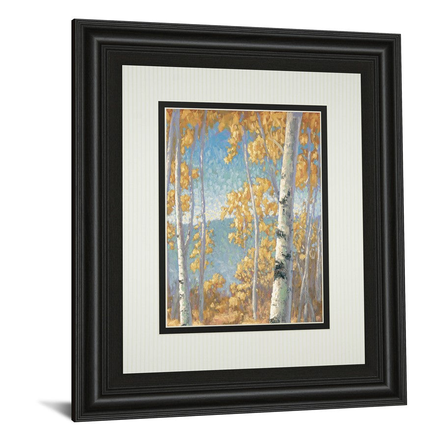Classy Living Honey Birch II 34x40in Wall Art | Transitional Framed Print in Midnight Aura MDF Frame | Living Room & Bedroom Decor | 1 x 34 | Model DM5478