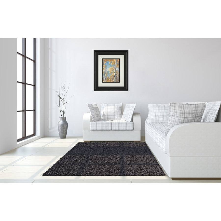 Classy Living Honey Birch II 34x40in Wall Art | Transitional Framed Print in Midnight Aura MDF Frame | Living Room & Bedroom Decor | 1 x 34 | Model DM5478