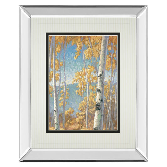 Classy Living Honey Birch II 34x40in Wall Art | Transitional Mirrored Frame with Double Matting | Living Room & Bedroom Decor | 34 x 40 x | Model DM5478MF