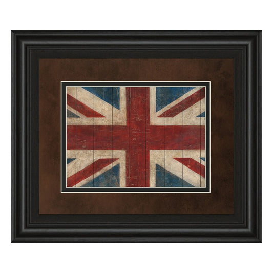 Classy Living Heritage Flag 40x34in Wall Art | Transitional Midnight Aura MDF Frame | Living Room & Office Decor | 1 x 40 x 34 in | Model DM5483