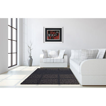 Classy Living Wine Elegance Wall Art 40x34in | Contemporary Mirrored Frame Graphic Art | Dining Room & Kitchen Decor | 3 x 40 x 34 in | Model DM5491MF