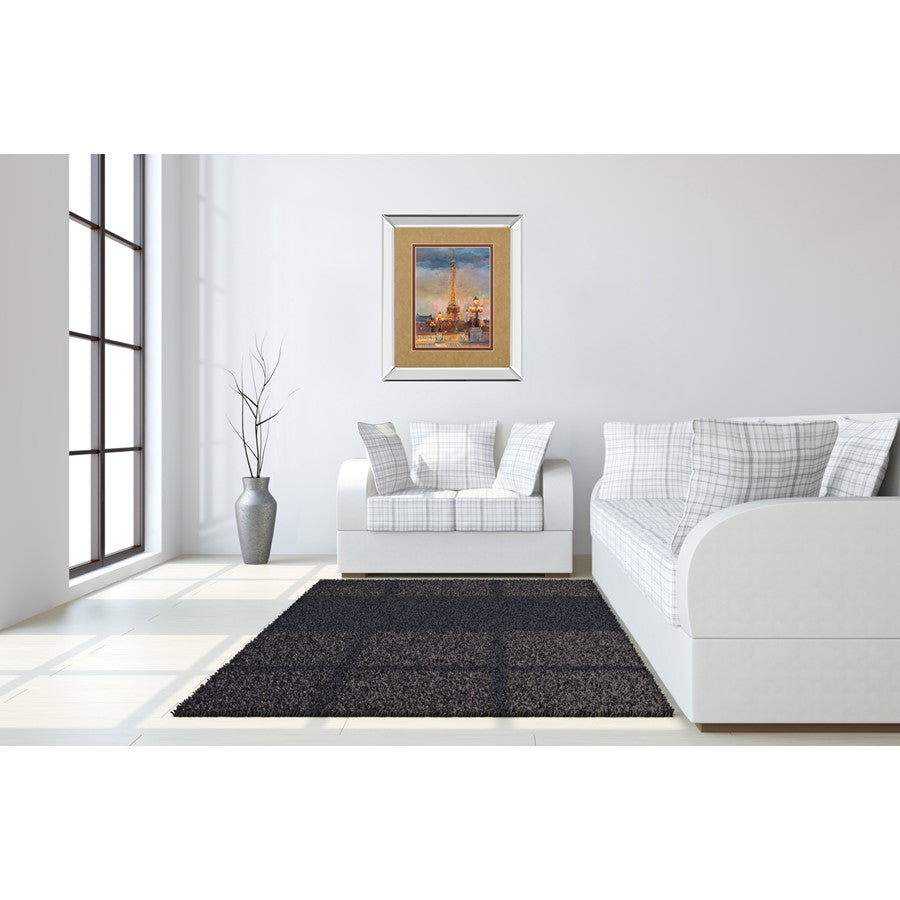 Classy Living Evening Glow Wall Art 34x40in | Contemporary Mirrored Frame Cityscape | Living Room & Office Decor | 3 x 34 x 40 in | Model DM5502MF