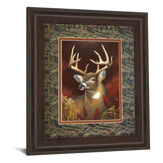 Classy Living Noble Stag Wall Art 34x40in | Traditional Cinnamon Mocha Framed Print | Living Room & Office Decor | 34 x 40 x 1 in | Model DM5514