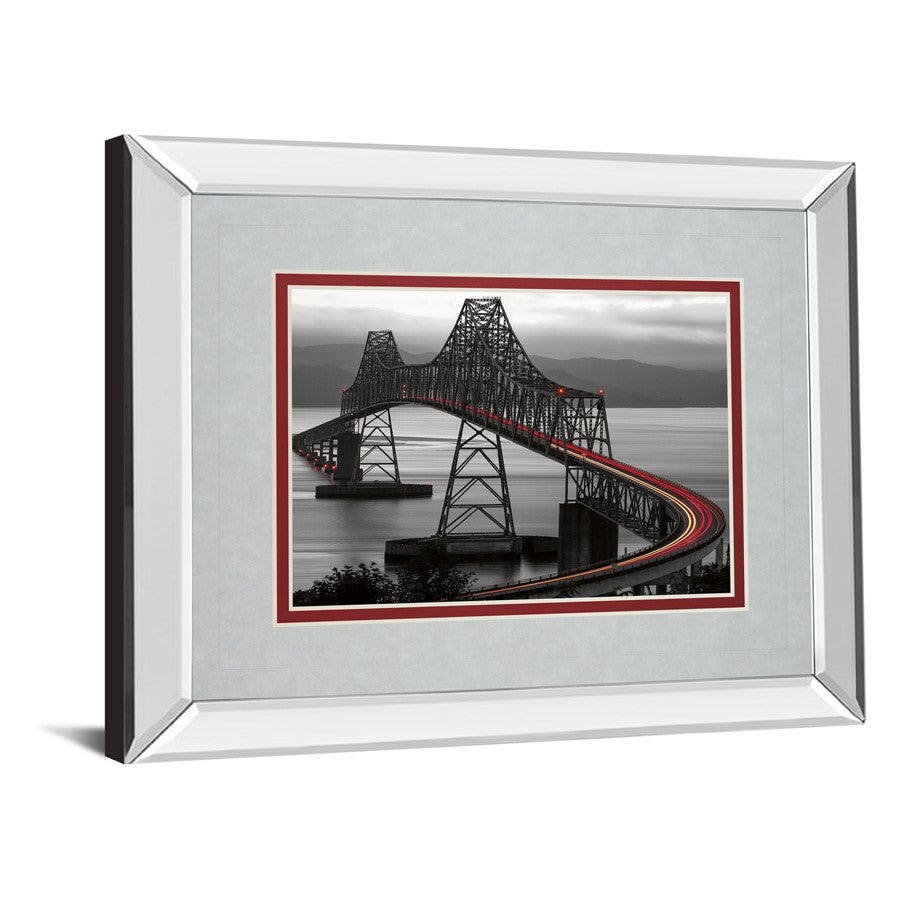 Classy Living Curved Bridge Trail 40x34in Wall Art | Contemporary Mirrored Frame | Living Room & Office Decor | 40 x 34 x 3 in | Model DM5517MF