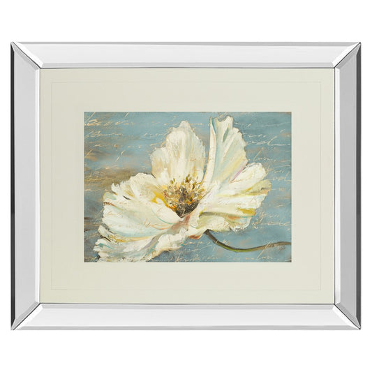 Classy Living Serene Peony 40x34in Wall Art | Traditional Floral with Mirrored Frame | Living Room & Bedroom Botanical Decor | 40 x 34 x | Model DM5523MF