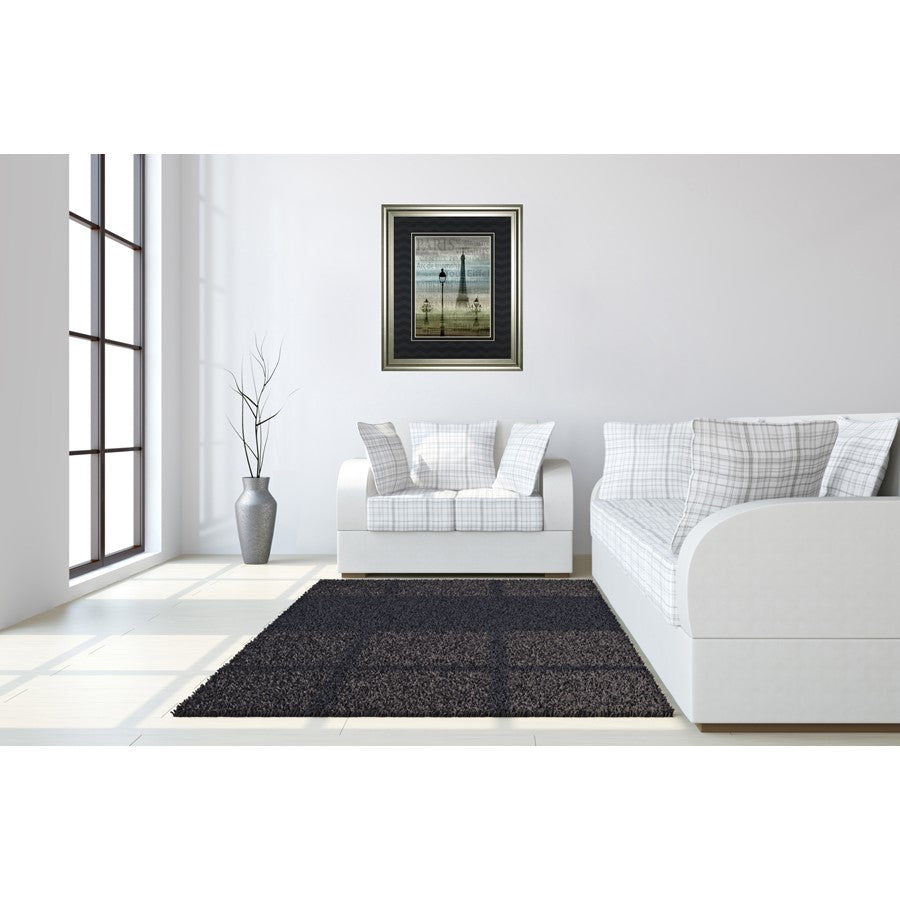 Classy Living Paris Landmarks Wall Art 34x40in | Transitional Silver Serenity MDF Frame | Living Room & Office Decor | 34 x 40 x 1 in | Model DM5524