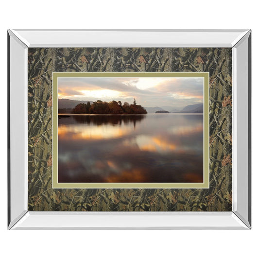 Classy Living Tranquil Lakeside 40x34in Wall Art | Contemporary Mirrored Polystyrene Frame | Living Room & Office Decor | 40 x 34 x 3 in | Model DM5525MF