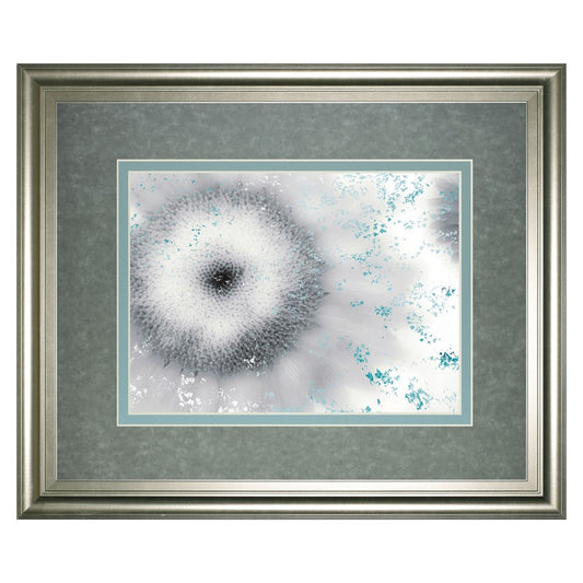 Classy Living Crystalline Bloom 40x34in Wall Art | Contemporary Silver Serenity MDF Frame with Glass | Living Room & Bedroom Decor | 1 x 40 | Model DM5528