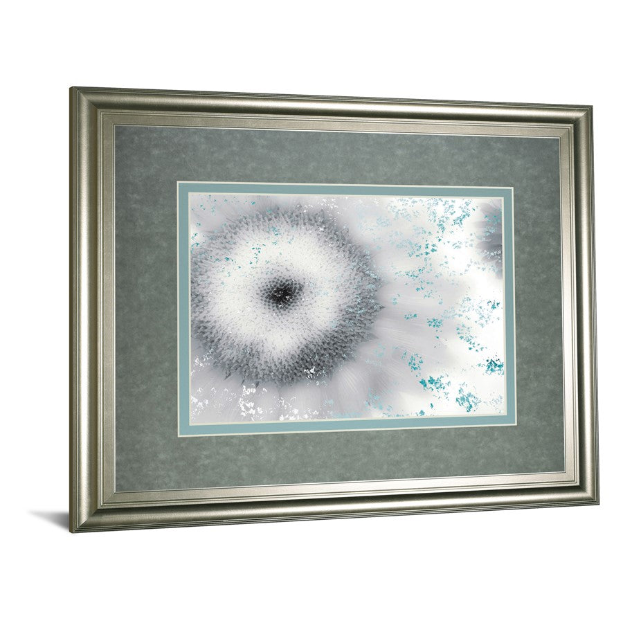 Classy Living Crystalline Bloom 40x34in Wall Art | Contemporary Silver Serenity MDF Frame with Glass | Living Room & Bedroom Decor | 1 x 40 | Model DM5528