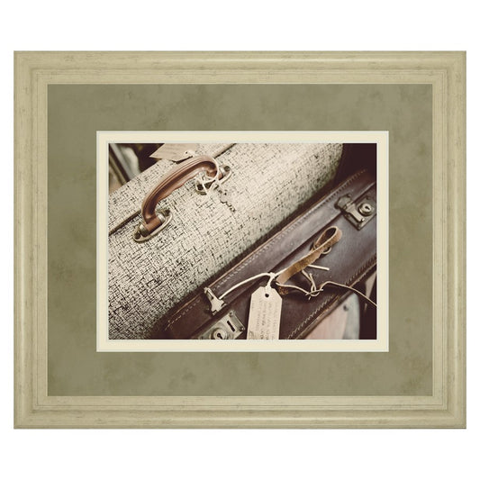 Classy Living Old Travelers 40x34in Framed Wall Art | Antique/Vintage Ivory Bliss MDF Frame | Living Room & Office Decor | 40 x 34 x 1 in | Model DM5544
