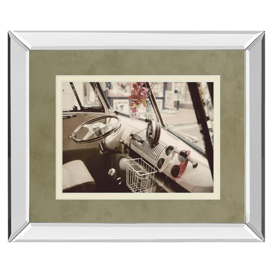 Classy Living Retro Ride 40x34in Wall Art | Antique/Vintage Mirrored Frame | Living Room & Office Decor | 40 x 34 x 3 in | Model DM5545MF