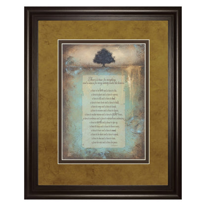 Classy Living Time For Everything Wall Art 34x40in | Transitional Dark Chocolate MDF Frame with Multicolor Paper Art | Living Room & Office | Model DM5551