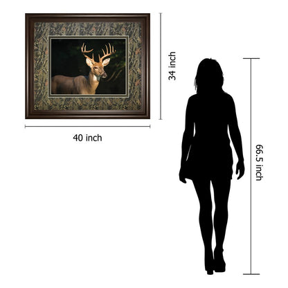 Classy Living White Tall Majesty Wall Art 40x34in | Contemporary Cinnamon Mocha MDF Frame | Living Room & Office Decor | 40 x 34 x 1 in | Model DM5556