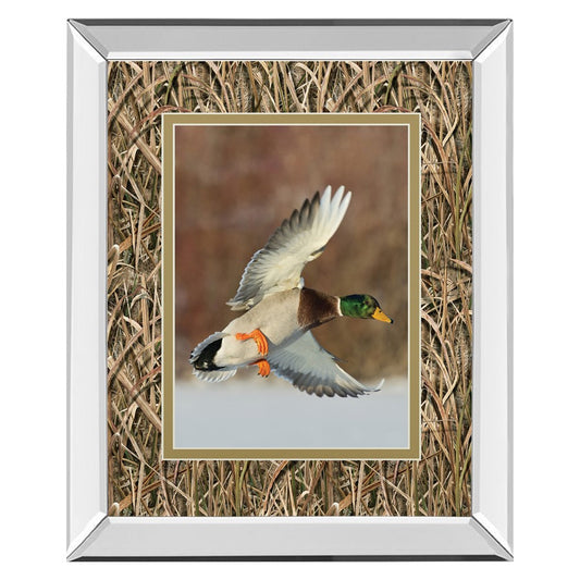 Classy Living Flying Mallard Wall Art 34x40in | Contemporary Mirrored Frame | Living Room & Office Decor | 34 x 40 x 3 in | Model DM5557MF