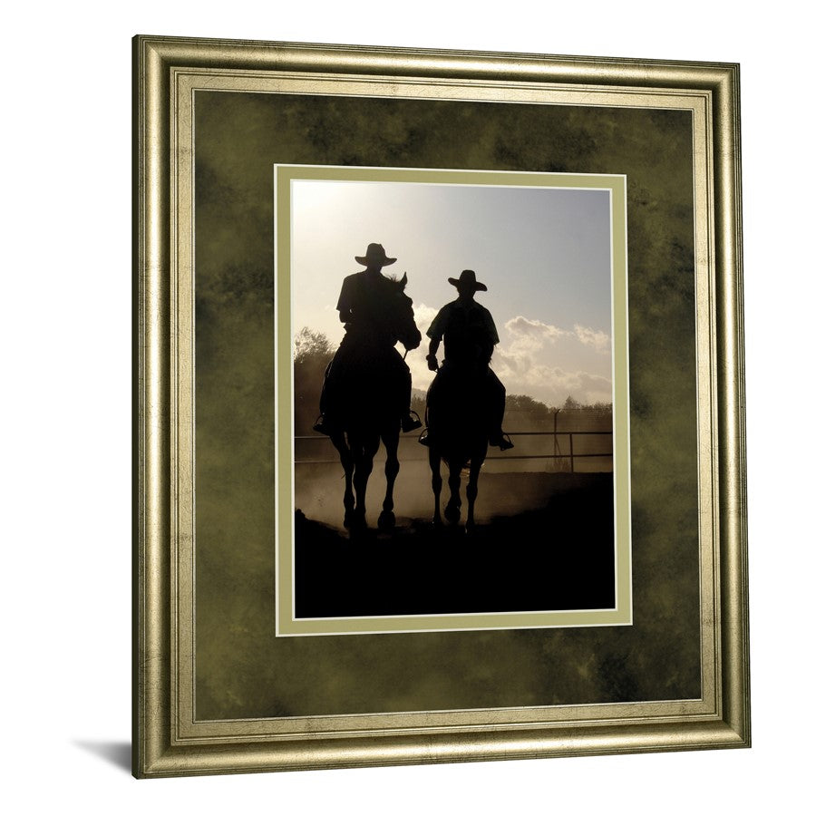 Classy Living Cavalier Silhouettes 34x40in Wall Art | Country Farmhouse Crisp Chardonnay Frame | Living Room & Office Decor | 34 x 40 x 1 in | Model DM5558