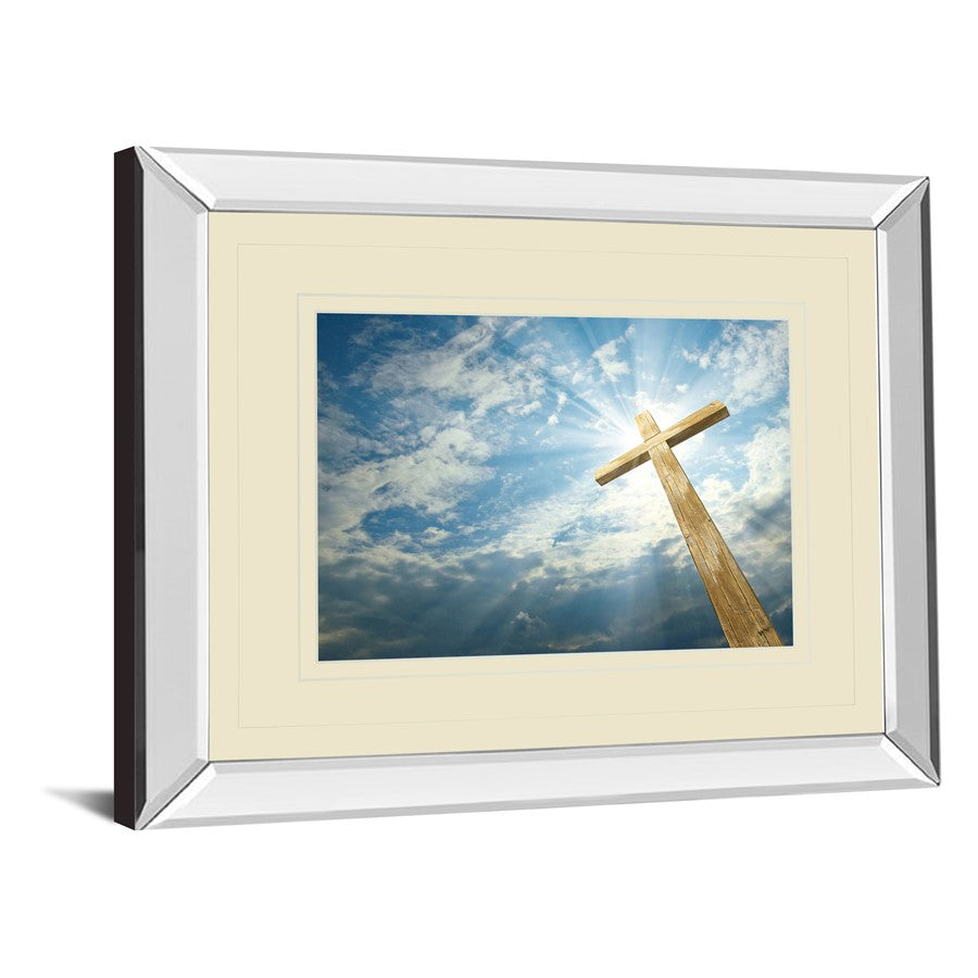 Classy Living Radiant Cross Wall Art 40x34in | Contemporary Mirrored Frame Spiritual Decor | Living Room & Office Wall Art | 3 x 40 x 34 | Model DM5561MF