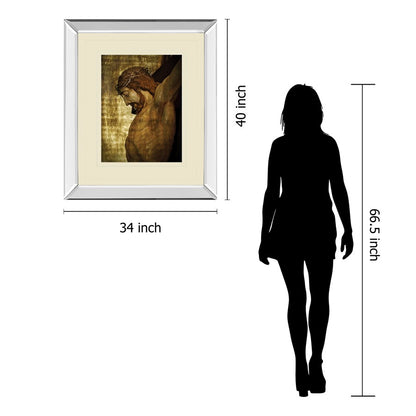 Classy Living Divine Reflection 34x40in Wall Art | Traditional Mirrored Frame with Double Matting | Living Room & Study Faith-Inspired | Model DM5563MF