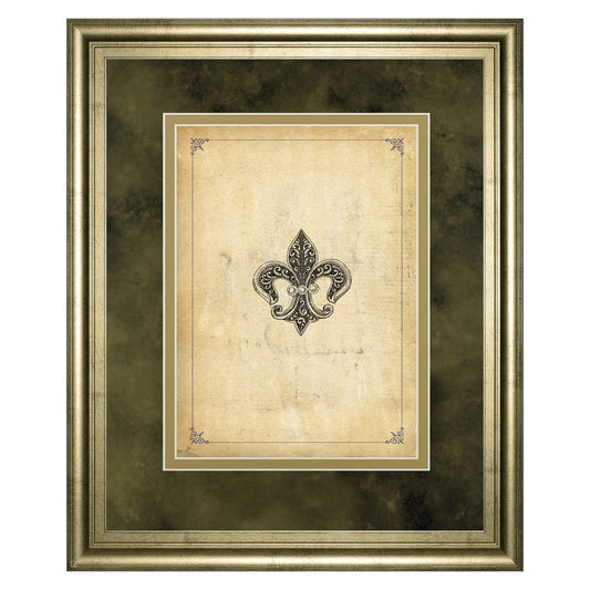 Classy Living Regal Emblem 34x40in Wall Art | Traditional Gilded Radiance MDF Frame with Paper Print | Living Room & Office Decor | 34 x 40 | Model DM5564