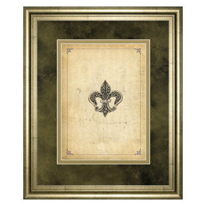 Classy Living Regal Emblem 34x40in Wall Art | Traditional Gilded Radiance MDF Frame with Paper Print | Living Room & Office Decor | 34 x 40 | Model DM5564