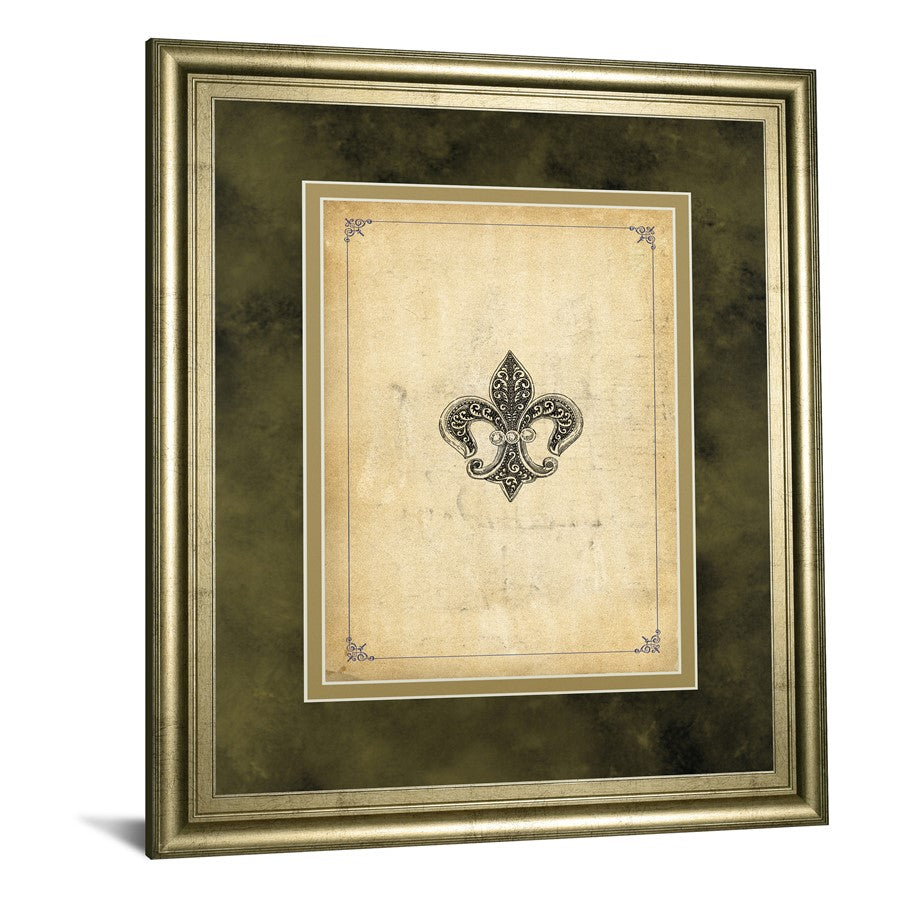 Classy Living Regal Emblem 34x40in Wall Art | Traditional Gilded Radiance MDF Frame with Paper Print | Living Room & Office Decor | 34 x 40 | Model DM5564