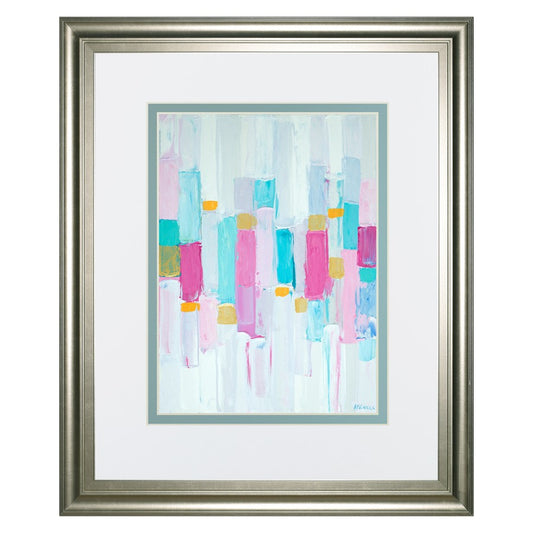 Classy Living Cool Rhizome I 34x40in Wall Art | Contemporary Silver Serenity MDF Frame with Glass | Living Room & Bedroom Decor | 1 x 34 x | Model DM5577