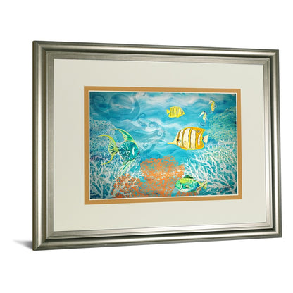 Classy Living Ocean Harmony Wall Art 40x34in | Contemporary Silver Serenity MDF Frame with Glass | Living Room & Office Decor | 1 x 40 x 34 | Model DM5584