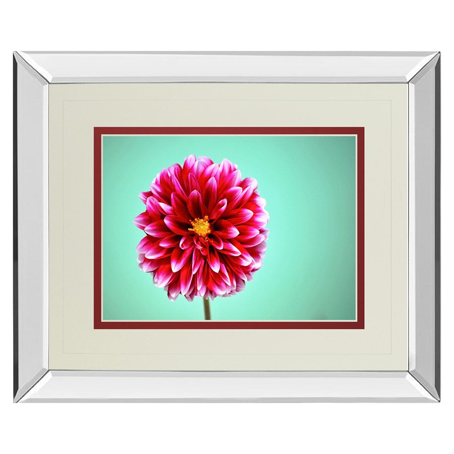 Classy Living Zenia Bloom Wall Art 40x34in | Contemporary Botanical Pink Flower on Teal | Living Room, Bedroom & Office Decor | 40 x 34 x | Model DM5585MF