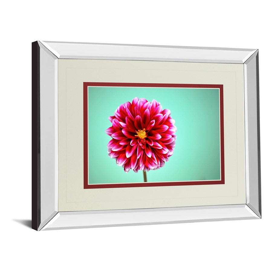 Classy Living Zenia Bloom Wall Art 40x34in | Contemporary Botanical Pink Flower on Teal | Living Room, Bedroom & Office Decor | 40 x 34 x | Model DM5585MF