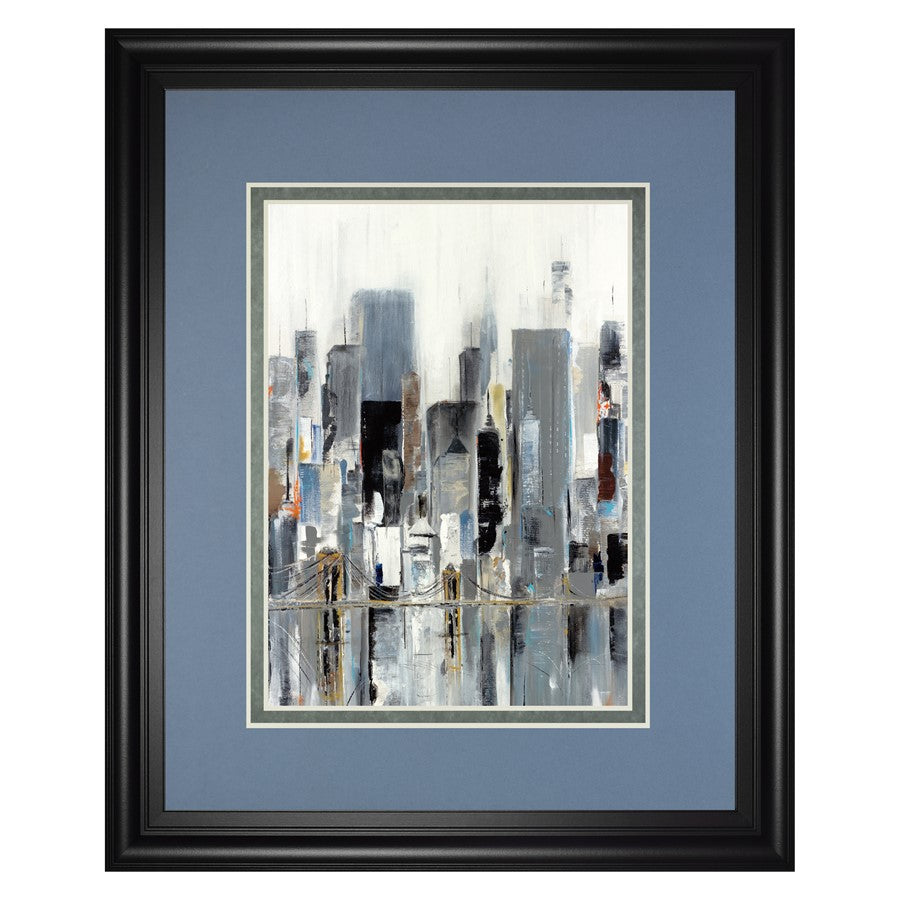 Classy Living Urban Reflection 34x40in Wall Art | Contemporary Midnight Aura MDF Frame | Living Room & Office Decor | 34 x 40 x 1 in | Model DM5591