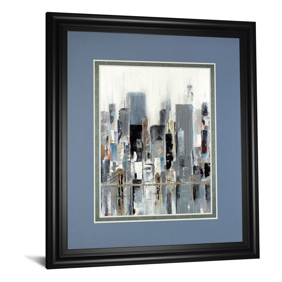 Classy Living Urban Reflection 34x40in Wall Art | Contemporary Midnight Aura MDF Frame | Living Room & Office Decor | 34 x 40 x 1 in | Model DM5591