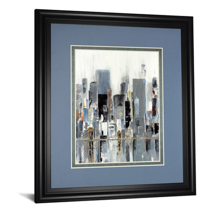 Classy Living Urban Reflection 34x40in Wall Art | Contemporary Midnight Aura MDF Frame | Living Room & Office Decor | 34 x 40 x 1 in | Model DM5591