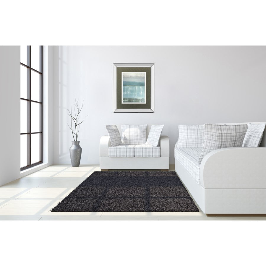Classy Living Twilight Blues Wall Art 34x40in | Contemporary Abstract on Paper with Mirrored Frame | Living Room & Office Decor | 34 x 40 | Model DM5592MF