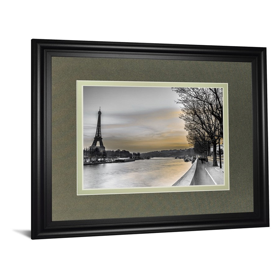 Classy Living Paris Twilight Wall Art 40x34in | Contemporary Midnight Aura Framed Print | Living Room & Office Decor | 40 x 34 x 1 in | Model DM5595