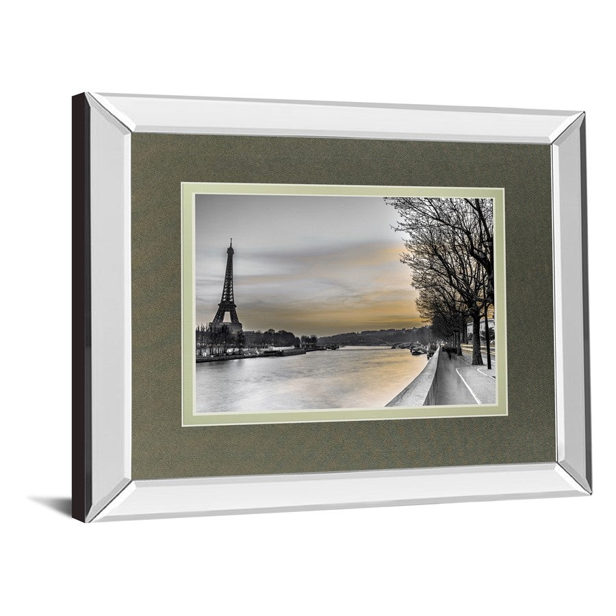 Classy Living Paris Twilight Wall Art 40x34in | Contemporary Mirrored Frame | Living Room & Office Decor | 40 x 34 x 3 in | Model DM5595MF