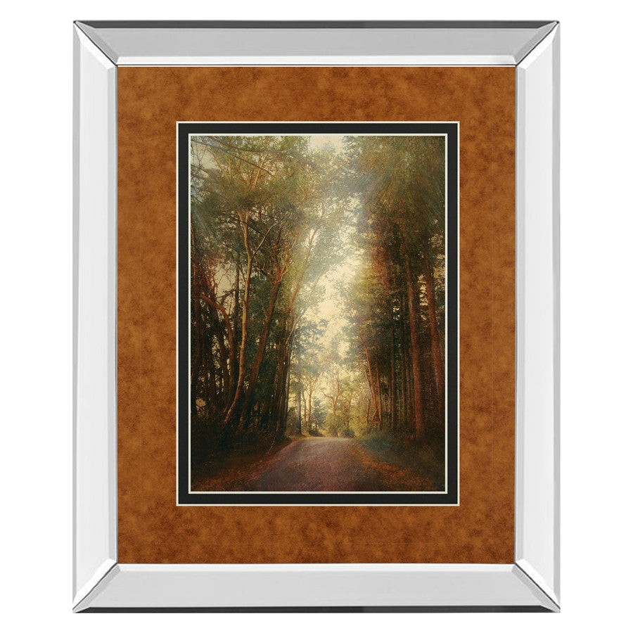 Classy Living Road of Mysteries II 34x40in Wall Art | Transitional Mirrored Frame Forest Landscape | Living Room, Office & Den Decor | 3 | Model DM5602MF
