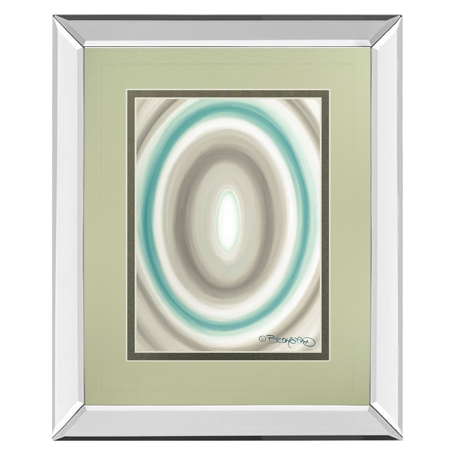 Classy Living Concentric Ovals 34x40in Wall Art | Contemporary Graphic Art on Mirrored Frame | Living Room & Office Decor | 34 x 40 x 3 in | Model DM5604MF