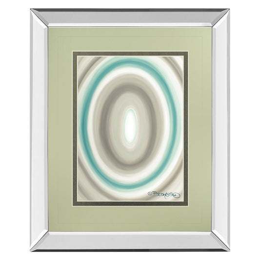 Classy Living Concentric Ovals 34x40in Wall Art | Contemporary Graphic Art on Mirrored Frame | Living Room & Office Decor | 34 x 40 x 3 in | Model DM5604MF