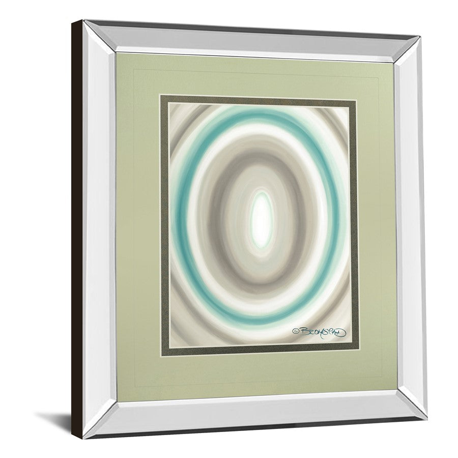 Classy Living Concentric Ovals 34x40in Wall Art | Contemporary Graphic Art on Mirrored Frame | Living Room & Office Decor | 34 x 40 x 3 in | Model DM5604MF