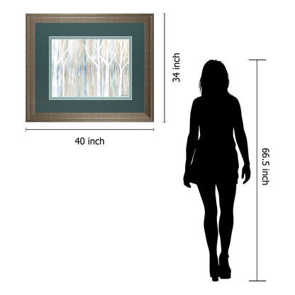 Classy Living Mystical Woods 40x34in Wall Art | Contemporary Tranquil Ash MDF Frame, Paper Print | Living Room & Bedroom Decor | 1 x 40 x | Model DM5612