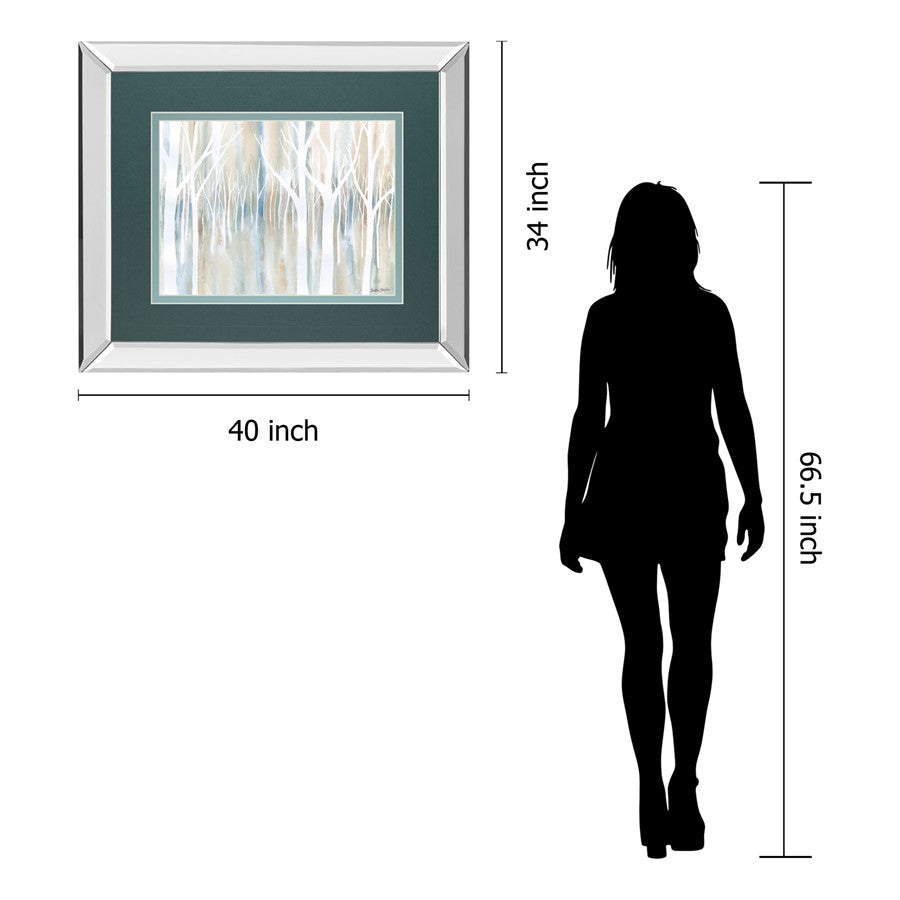 Classy Living Mystical Woods 40x34 Wall Art | Contemporary Mirrored Frame | Living Room, Bedroom & Office Decor | 3 x 40 x 34 in | Model DM5612MF
