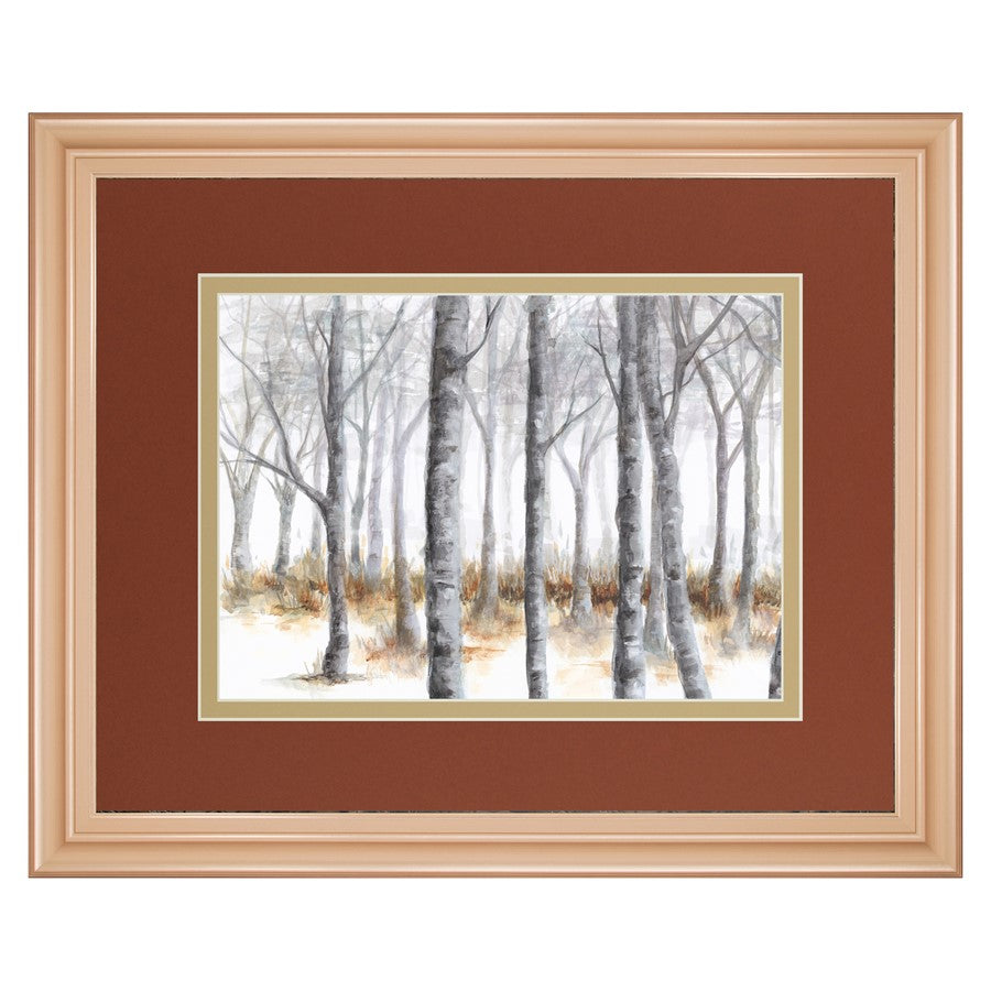 Classy Living Birch Serenity Wall Art 40x34in | Transitional Rose Gold MDF Frame with Glass | Living Room Bedroom & Office Decor | 40 x 34 | Model DM5616