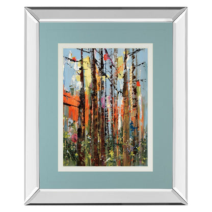 Classy Living Eclectic Forest 34x40in Wall Art | Contemporary Mirrored Frame | Living Room & Office Statement Piece | 34 x 40 x 3 in | Model DM5618MF