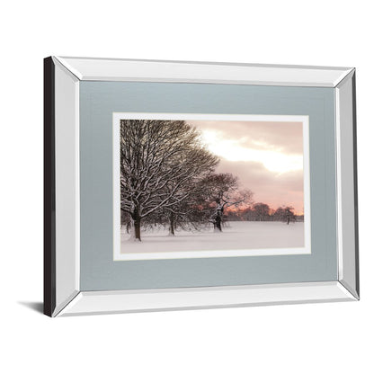 Classy Living Rosy Sunset 40x34in Wall Art | Country/Farmhouse Mirrored Frame | Living Room & Bedroom Decor | 40 x 34 x 3 in | Model DM5624MF